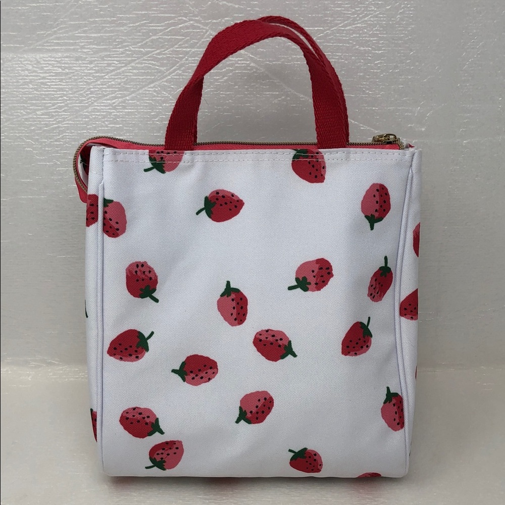 Kate Spade Strawberry Lunch Bag Insulated Zip Top - Picture 3 of 14